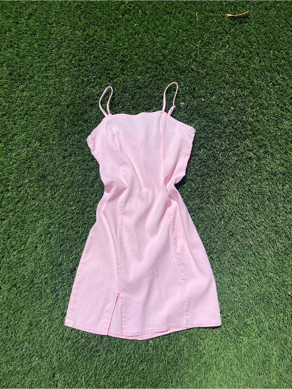 Missguided Pale Pink Slip Mini Dress